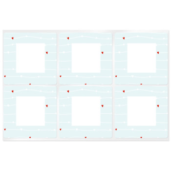 Quadratische Liebesaufkleber