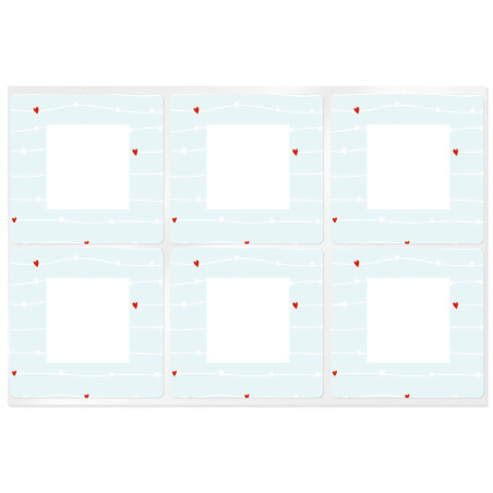 Quadratische Liebesaufkleber