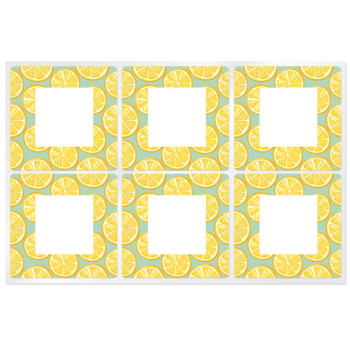 Quadratische Aufkleber mit Orangen