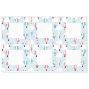 Quadratische Aufkleber mit Luftballons