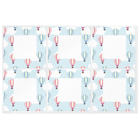 Quadratische Aufkleber mit Luftballons