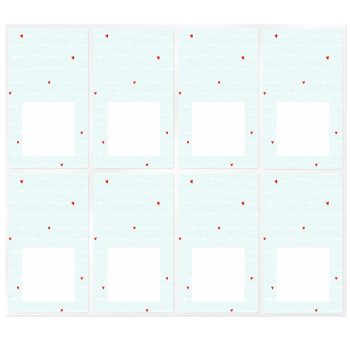 Obdĺžnikové nálepky lásky