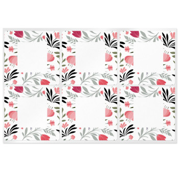 Quadratische Frühlingsaufkleber