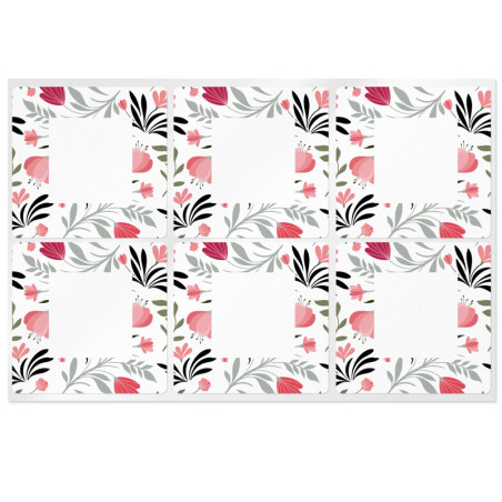 Quadratische Frühlingsaufkleber