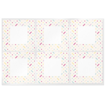 Quadratische Party-Aufkleber