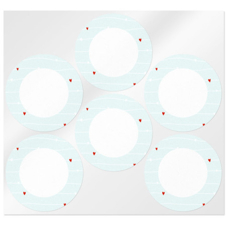 Okrúhle nálepky lásky