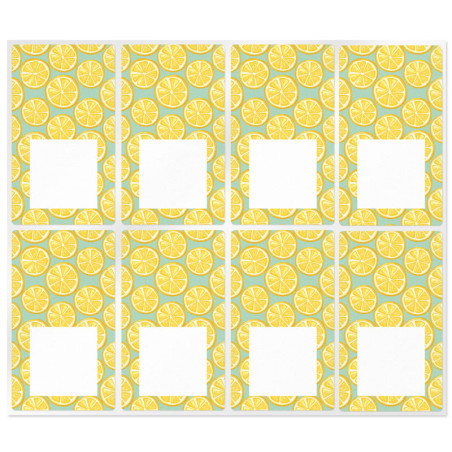 Obdĺžnikové nálepky s oranžovou farbou