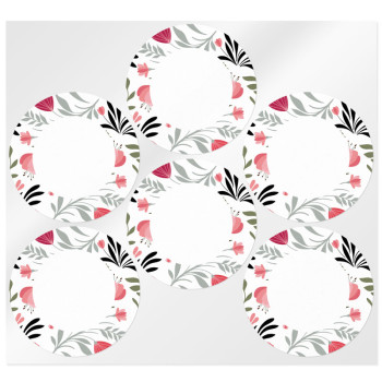 Jarné okrúhle nálepky