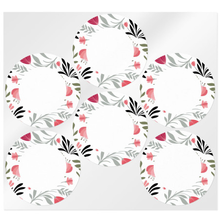 Jarné okrúhle nálepky