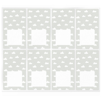 Obdĺžnikové nálepky s oblakmi