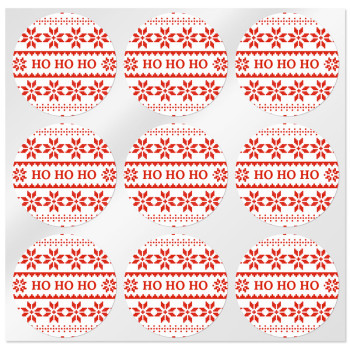 Okrúhle vianočné nálepky ho ho ho ho Okrúhle vianočné nálepky ho ho ho ho