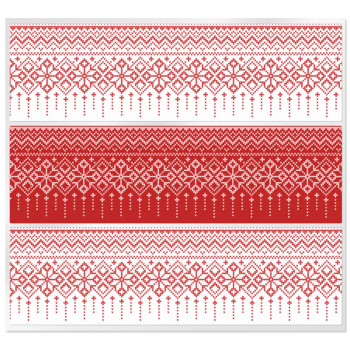 Rote Aufkleber Weihnachtsdruck Dosenkerzen