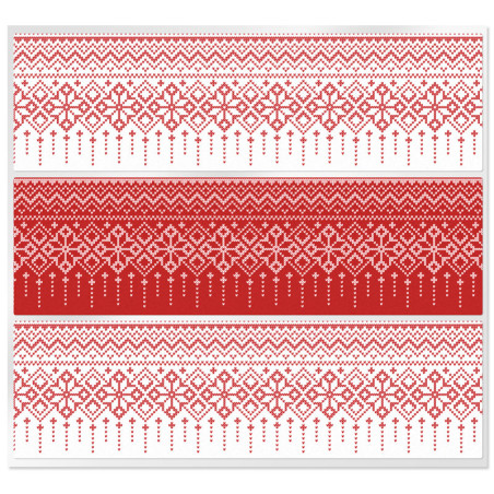 Rote Aufkleber Weihnachtsdruck Dosenkerzen