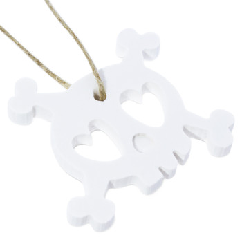 Forma lebky halloweenska figúrka na zavesenie Forma lebky halloweenska figúrka na zavesenie