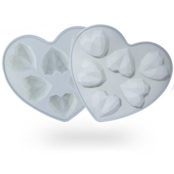 Silikonform 6 Diamantherzen. Online-Verkauf