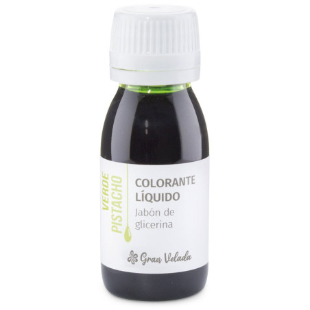 Pistazienfarbener flüssigfarbstoff für Glycerinseife.