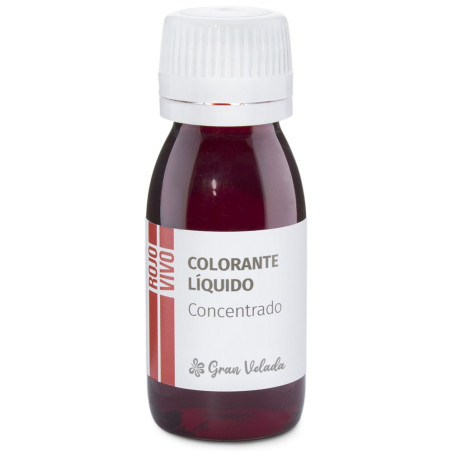 Koncentrované jasne červené tekuté farbivo