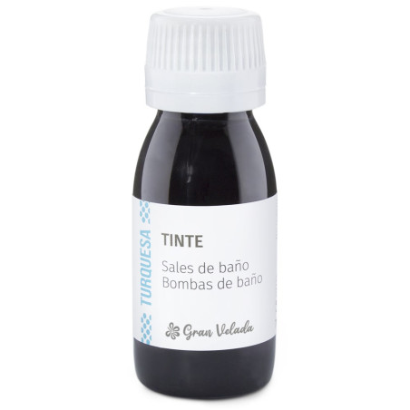 Tyrkysové farbivo na soli a bomby do kúpeľa