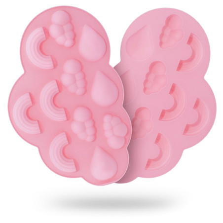 Forma na kreatívne výrobky dúhy, oblaky a kvapky