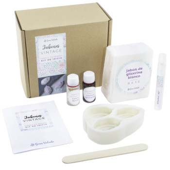 Set zur Herstellung von Vintage-Seifen. Material und Anleitung