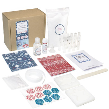 All-Inclusive-Kit zur Herstellung von duftender Weihnachtskeramik.