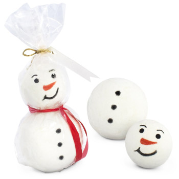 All-Inclusive-Kit zur Herstellung von Schneemann-Badebomben.