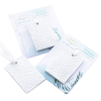 Kit zur Herstellung von Keramikdetails mit Blumenduft für Veranstaltungen.