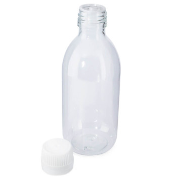 Priehľadná PET fľaša 250 ml tesniaci uzáver s kvapkadlom