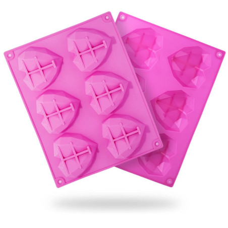 Forma na kreatívne výrobky 8 diamantových srdiečok