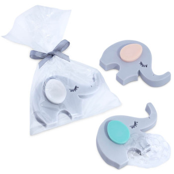 Bausatz zur Herstellung von elefantenförmigen Seifen für Taufen.