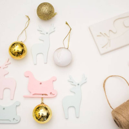 Bausatz zur Herstellung von Christbaumschmuck. Materialien und Anleitung