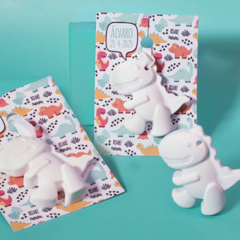 Bausatz zur Herstellung von duftenden Keramik-Dinosauriern. Materialien und Anleitung