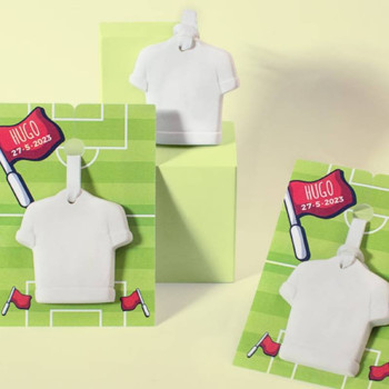 Kit zur Herstellung von duftenden Fußballdetails aus Keramik.