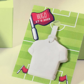 Kit zur Herstellung von duftenden Fußballdetails aus Keramik. Materialien und Anleitungen.