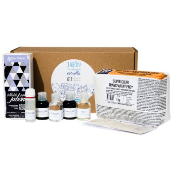 Kit zur Herstellung von Seife mit Sterneinschluss.