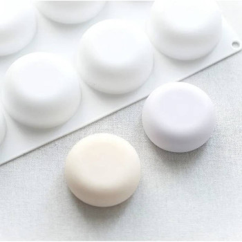 Silikonform 8 runde Tabletten für Seifen und feste Kosmetika