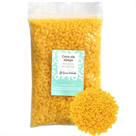 Gelbes Bienenwachs in Perlenform