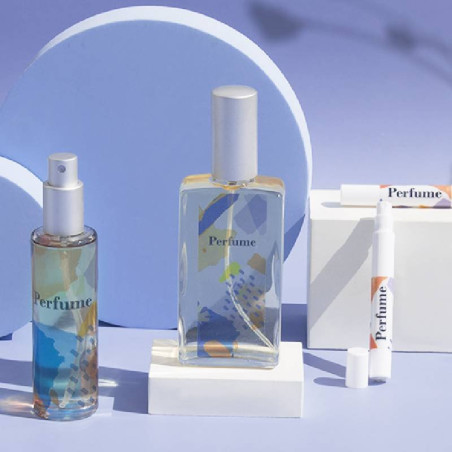 Kit zur Herstellung von selbstgemachtem Parfüm. Materialien und Anleitungen