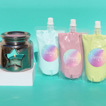 All-Inclusive-Kit zur Herstellung von hausgemachten quetschbaren Wachsschmelzen.