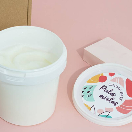 Kit como fazer creme base do zero para pele mista. Materiais e instruções.