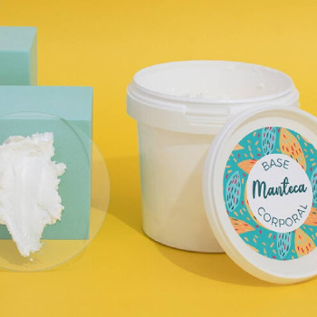 Kit como fazer manteiga corporal base desde zero. Materiais e instruções.