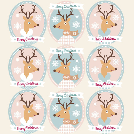 Vintage Weihnachtsaufkleber