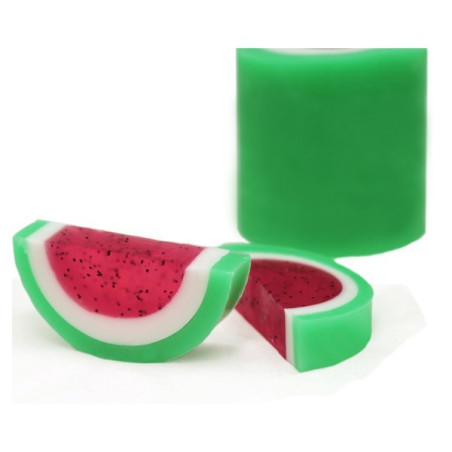 Kit, wie man Wassermelonenseifen herstellt. Materialien und Anleitungen