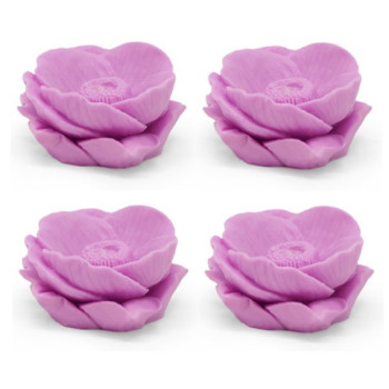 Formen, um aromatische Seifen herzustellen 4 orientalische Mohnblumen.