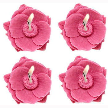 4 orientalische Mohnblumen Kerzenform