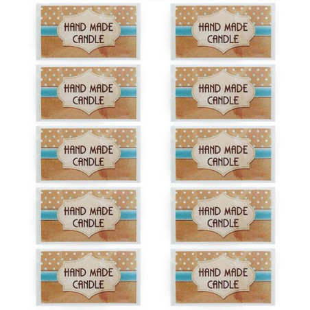 Aufkleber handgemachte Kerze für Kerzen