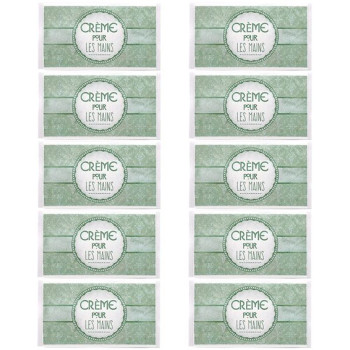 Grüne Aufkleber crème pour les mains
