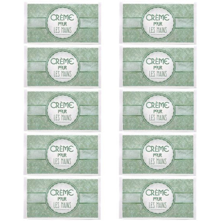 Grüne Aufkleber crème pour les mains
