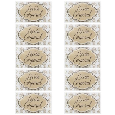 Aufkleber für Körperlotionen