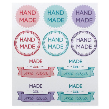 Mischung aus handgemachten Aufklebern